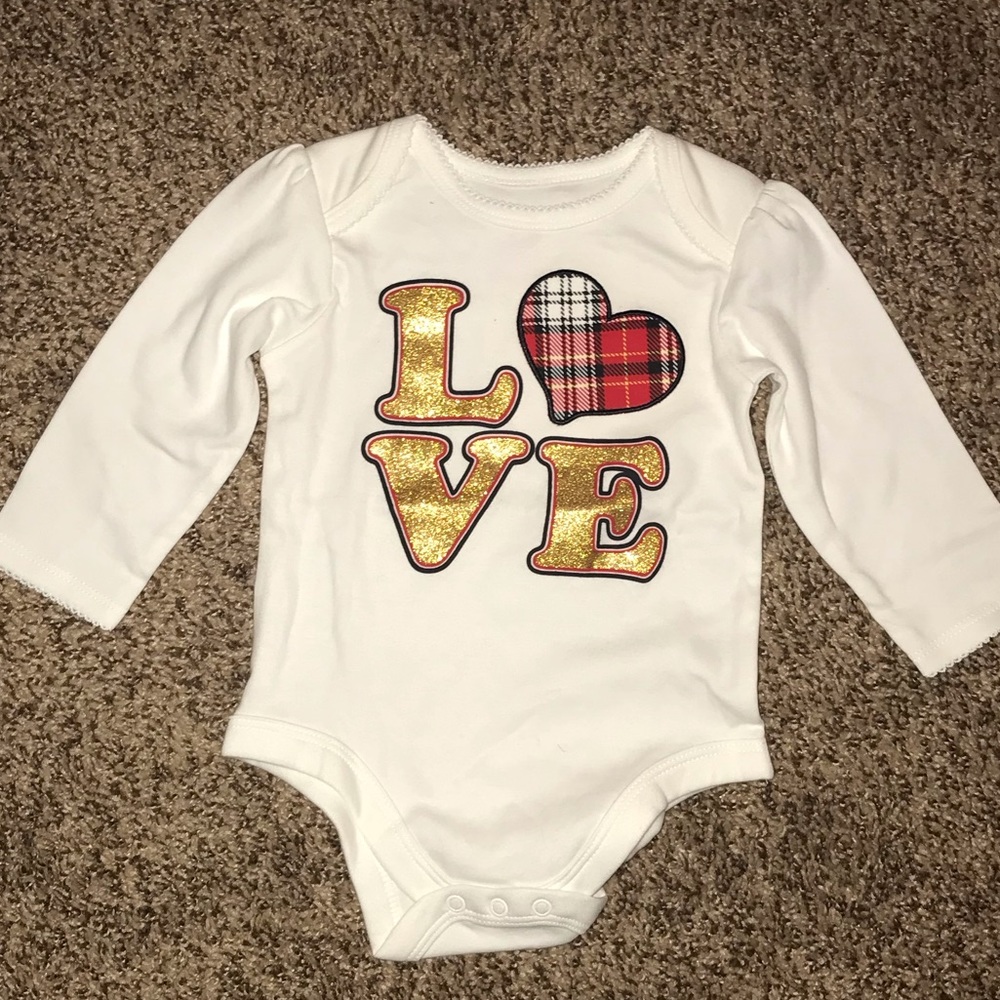 Infant Baby Girl Love Heart Onesie